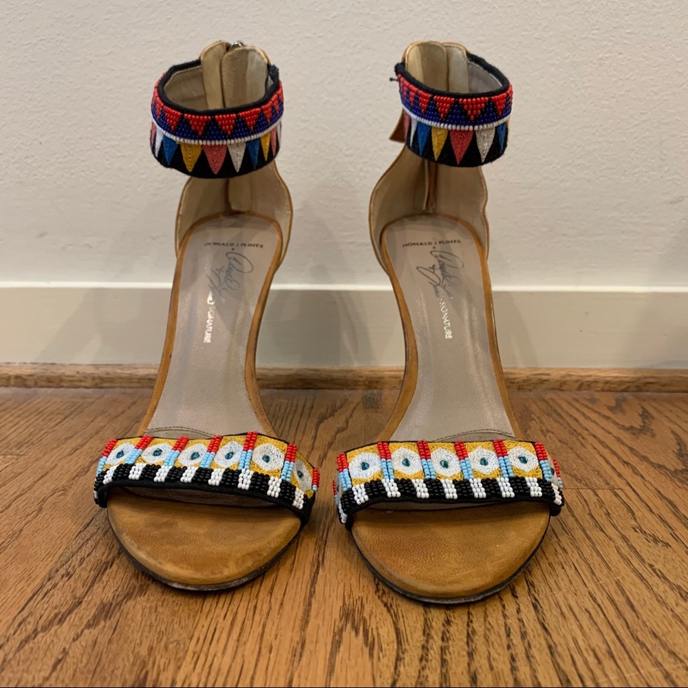 Beaded High Heel Sandals
